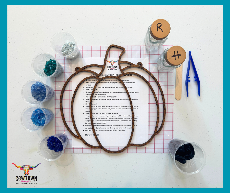 Coastal Blue Pumpkin DIY Art Experience Kit