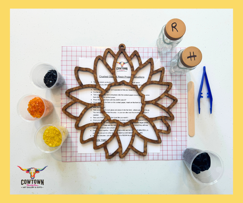Sunflower Glass & Resin DIY Home Art Experience Kit