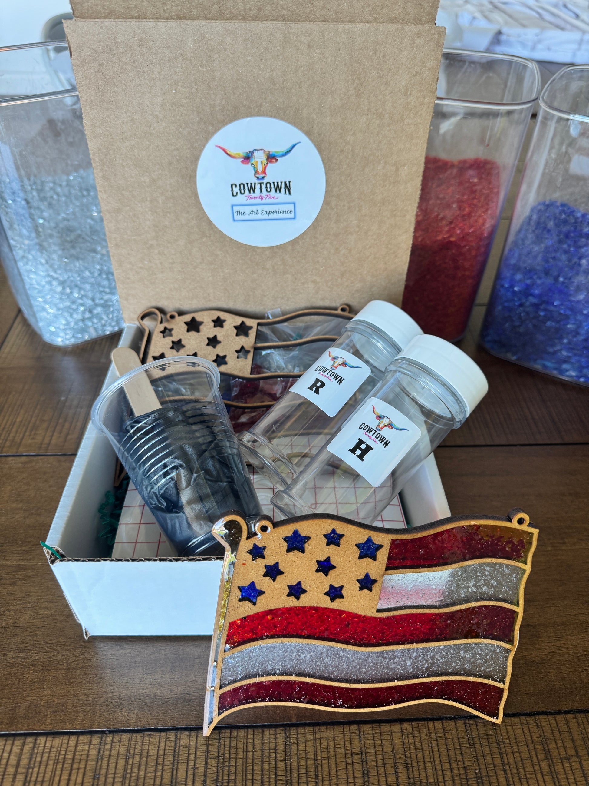 Stars & Stripes — Fine Cut; 6" Mini DIY Home Art Experience Kit